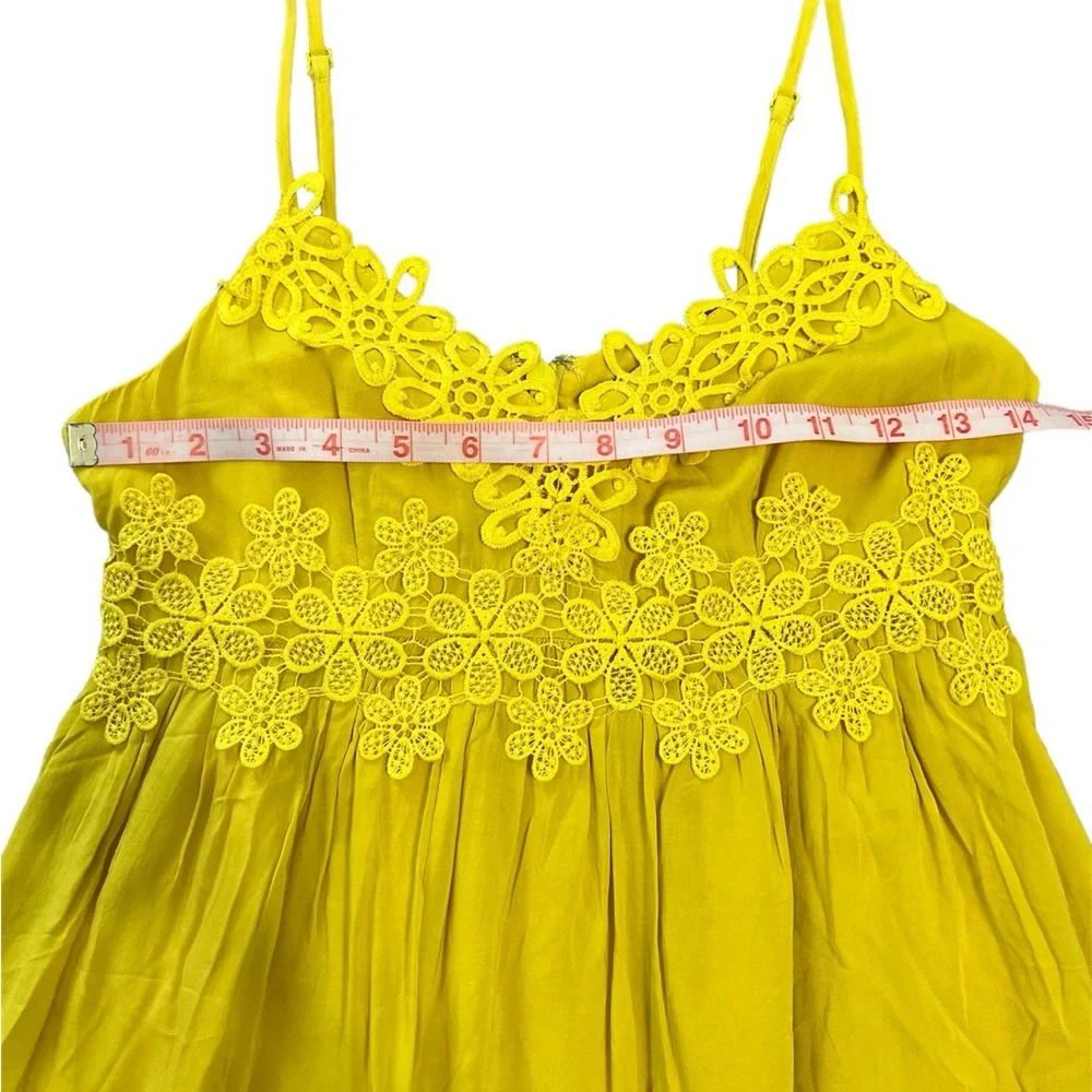 Topshop yellow appliqué